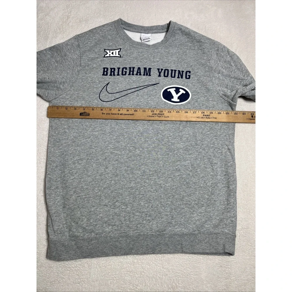 Nike VINTAGE XII Gray PulloverSweatshirt Brigham Young White Tag 1990's